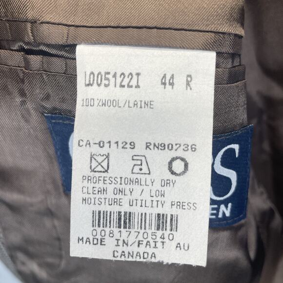 CHAPS Ralph Lauren Men's 44R Blazer Jacket Plaid Wool Classic Fit Sport Coat - Picture 6 of 8